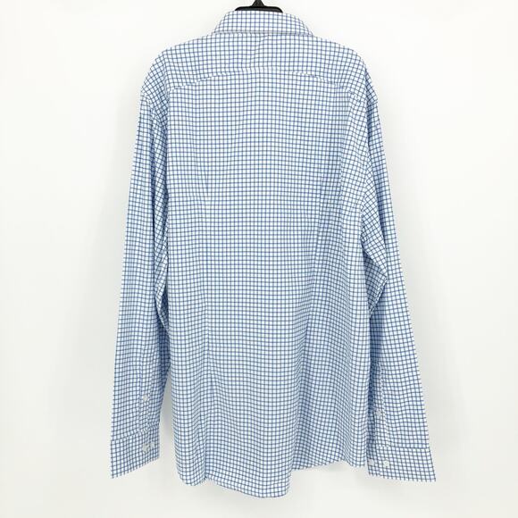 MINISTRY OF SUPPLY Men's Aero Dress Shirt XXL Slim Blue Grid Button Up NWT - Picture 5 of 10